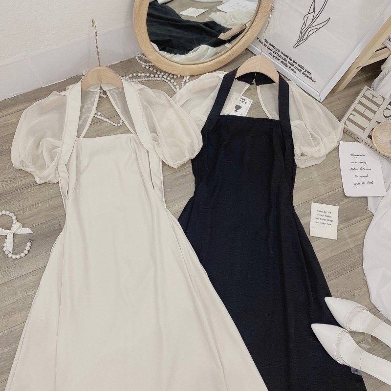 Váy Đầm Thiết Kế Tay Tơ Bồng Nhẹ Ôm Eo Tiểu Thư Chất Đẹp ảnh thật Kaylee | BigBuy360 - bigbuy360.vn