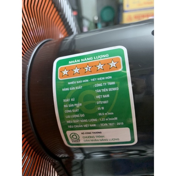 Quạt Đứng Senko. Mẫu Quạt Đứng Thân Sắt Senko DTS1607. Hàng Chính Hãng Công Ty Đầy Đủ Bảo Hành
