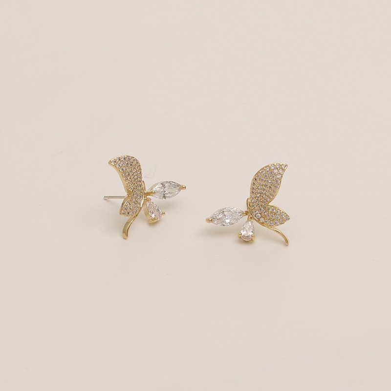 Khuyên Tai Hình Bướm Nhỏ Đơn Giản Phong Cách Hàn Quốc