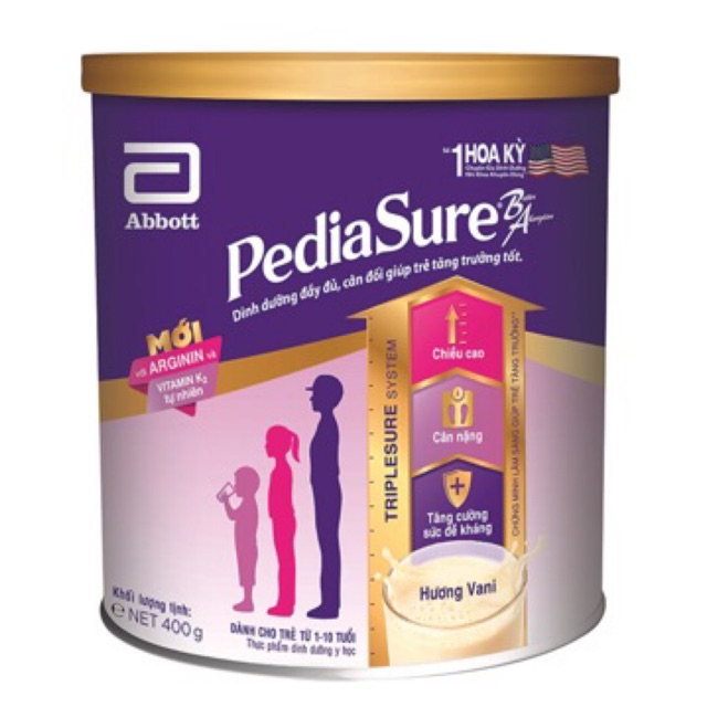 Sữa bột Pediasure Vani 400g .date (T8/2022)