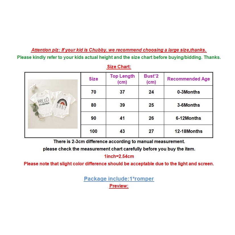 Áo liền quần MIKRDOO vải cotton in chữ hello và cầu vồng thiết kế tay ngắn thời trang mùa hè đáng yêu dành cho trẻ em