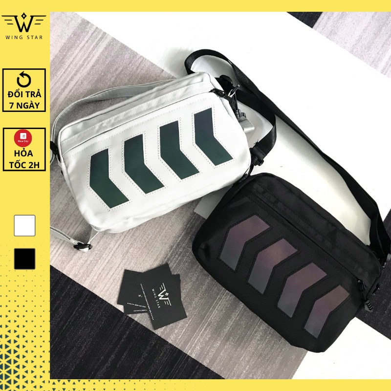 Túi đeo chéo nam nữ phản quang ngang rộng đựng nhiều đồ chất vải dày hottrend | BigBuy360 - bigbuy360.vn
