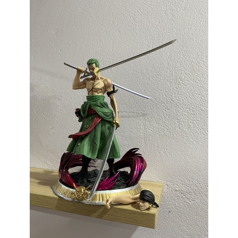 Mô hình Zoro tam kiếm cao cấp ( có phụ kiện thay thế) Bản 22cm - OnePiece