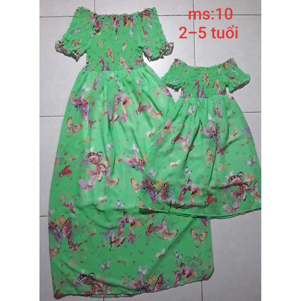 Set đầm maxi Mẹ & Bé [trên 40 hoa]