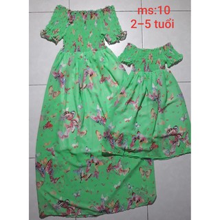 Set maxi me va be [Đầm mẹ có tay]
