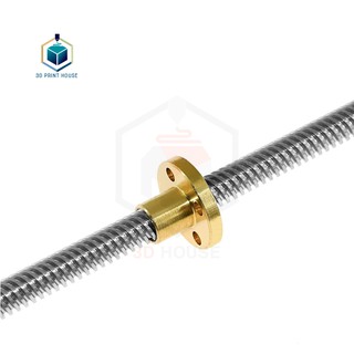 Vitme T8 Bước 2, 8mm Dài 100 - 500mm Cho Máy In 3D