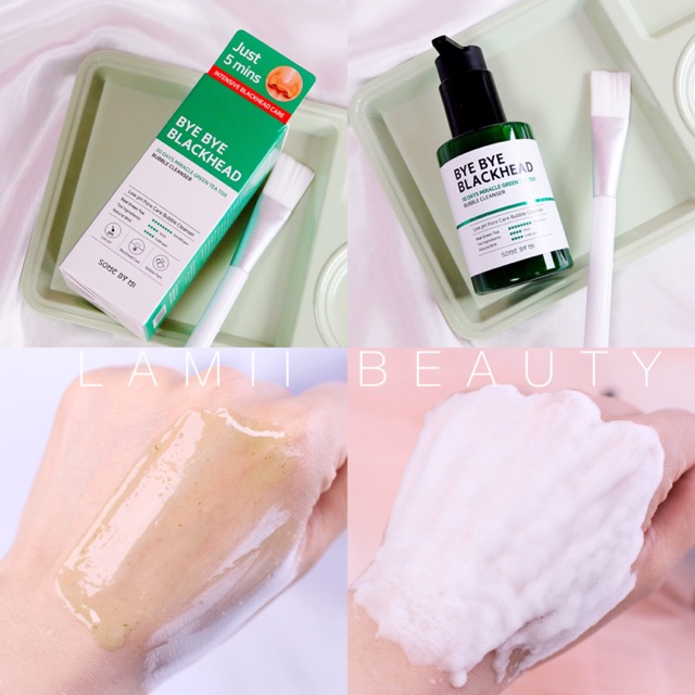 SỮA RỬA MẶT THẢI ĐỘC SẠCH MỤN ĐẦU ĐEN SOME BY MI BYE BYE BLACKHEAD 30DAYS MIRACLE GREEN TEA TOX BUBBLE CLEANSER