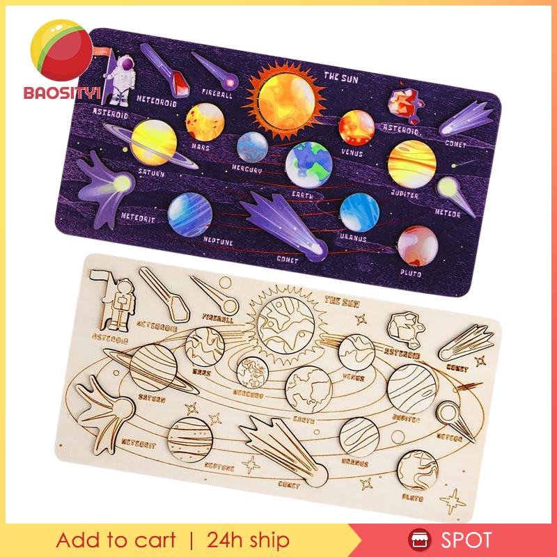 [Baosity1] Đồ Chơi Bảng Gỗ Hệ Mặt Trời Tương Tác Giáo Dục Cho Trẻ