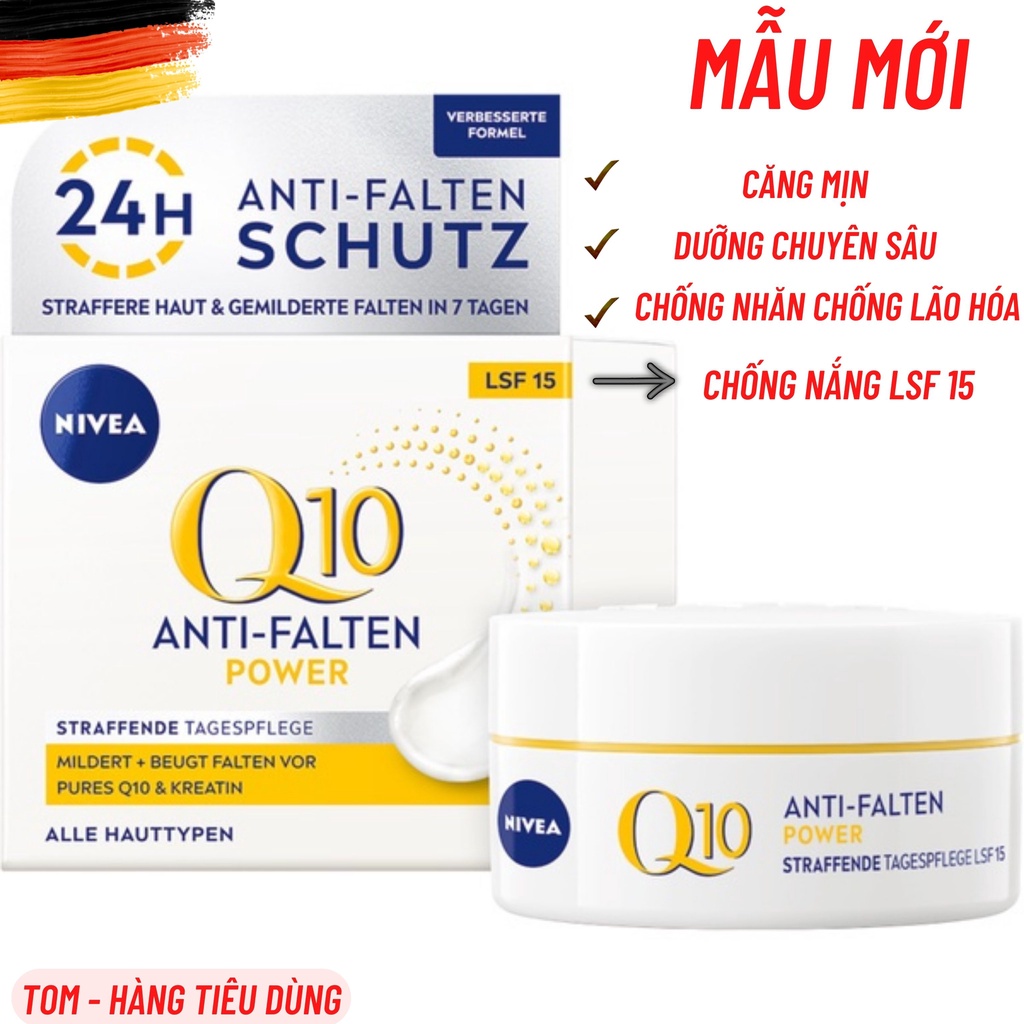 Kem dưỡng da Nivea Q10 Anti Fanten Power chống nhăn và lão hóa 50ml Hàng Đức