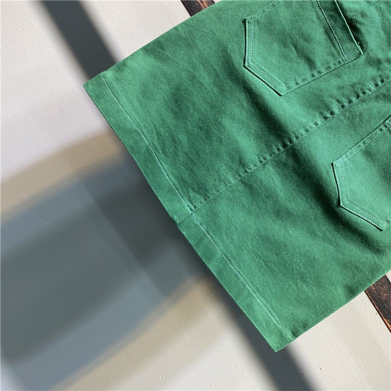 Jiashucheng Chân Váy Ngắn Lưng Cao Màu Trơn Cài Nút Thời Trang Mùa Hè Hàng Mới Đơn Giản Dễ Phối Đồ Dành Cho Bạn Nữ