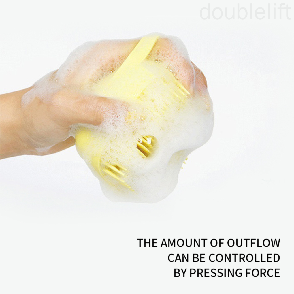 Bàn chải tắm massage cơ thể tẩy tế bào chết bằng silicon cho người lớn và trẻ em