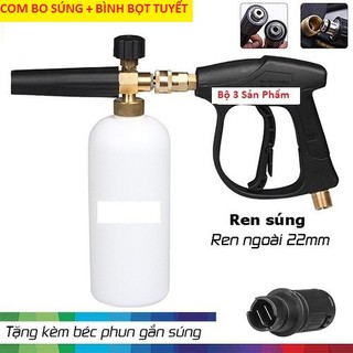 Com Bo - Súng + bình phun bọt tuyết - tặng đầu súng rửa xe