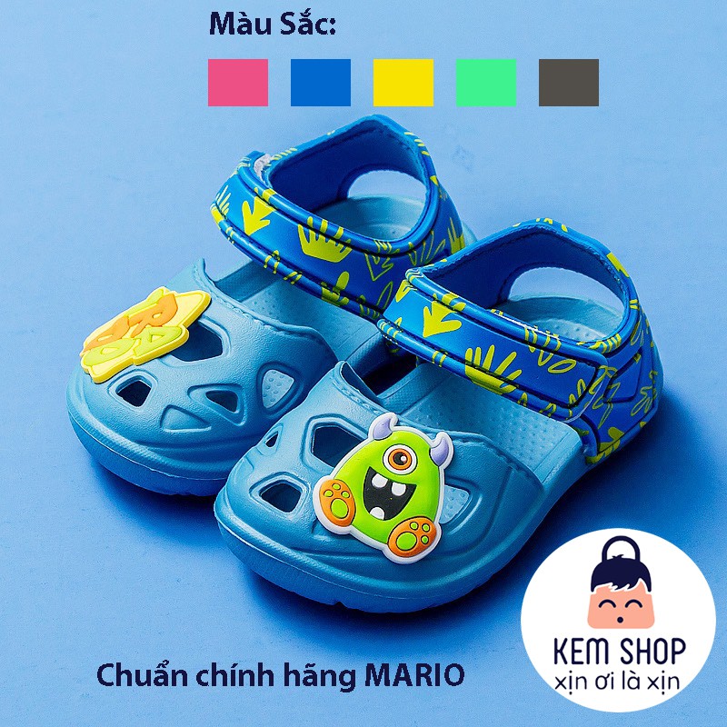 Dép sandal trẻ em cho bé trai bé gái gắn icon MARIO SDM3 2021 siêu nhẹ chống vấp