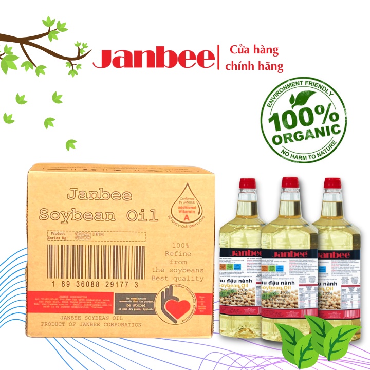 Dầu Đậu Nành Janbee 2L 1 Thùng - 6 Chai