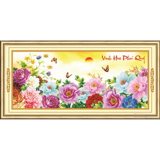 Tranh đính đá Vinh hoa phú quý 94x41cm 77575