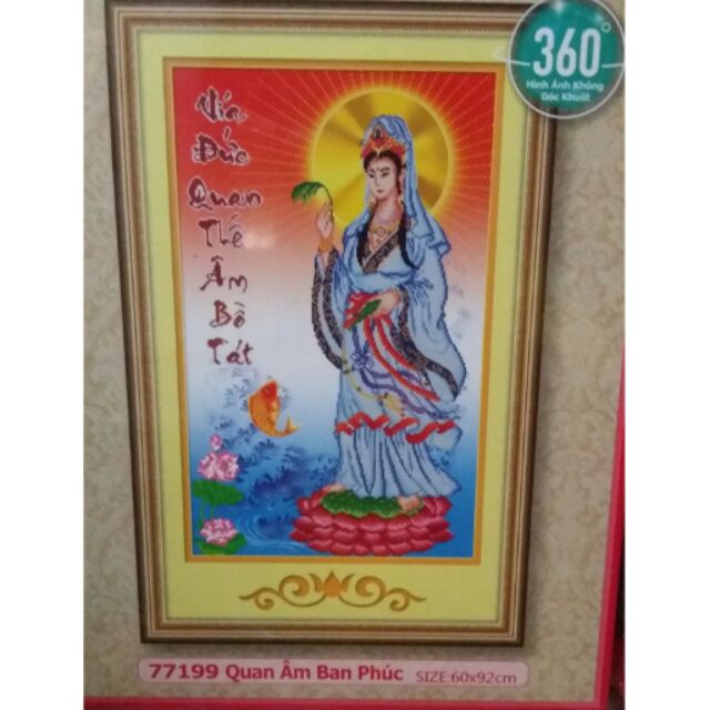 Freeship 99k TQ_Tranh đá Quan Âm