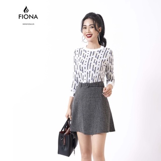 Chân váy ngắn FIONA dáng A xòe thắt đai trang trí F250502
