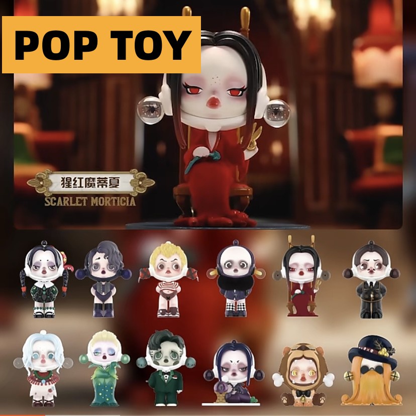 Mô Hình Búp Bê Popmart Dễ Thương Sưu Tầm Skullpanda x Addams Family Series Có Sẵn
