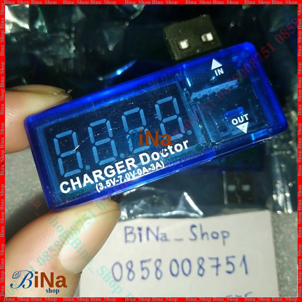 USB tester 7V 3A hiển thị điện áp và dòng tải