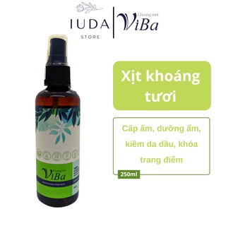 Xịt khoáng tươi VIBA 250ml cấp, dưỡng ẩm, kiềm da dầu, khóa trang điểm – IUDA Store
