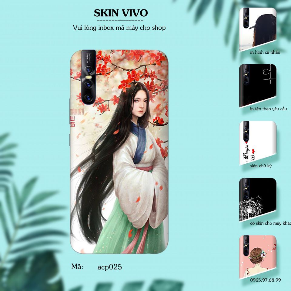 Skin dán cho các dòng điện thoại Vivo V3 - V5 - V7 - V9 - V11 in hình cổ trang cực đẹp