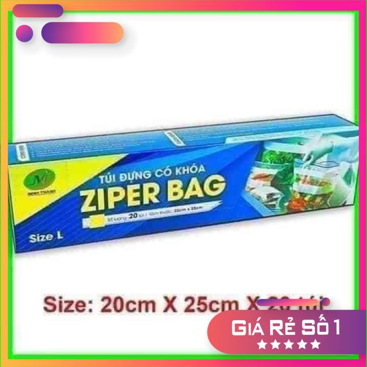 [BÁN GIÁ GỐC] Túi nhựa có khóa Zipper L 20cm x 25cm x 20 túi