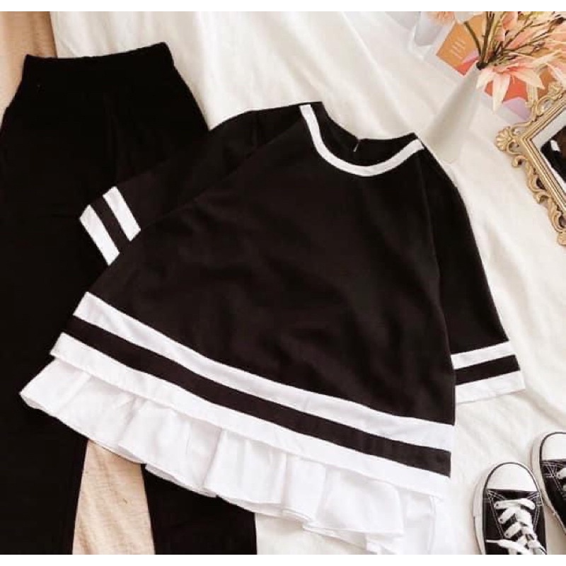 Áo baby don phối lé trắng TT12