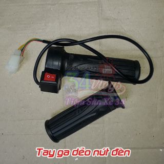 Tay ga xe đạp điện loại dẻo có nút đèn #21135