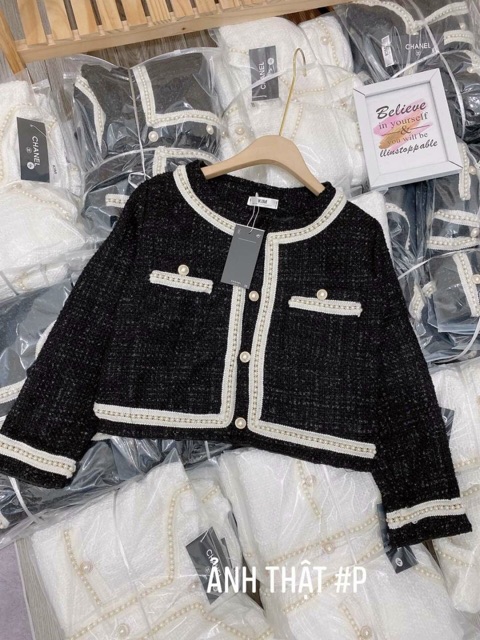 Áo dạ dài tay kẻ tweed ( kèm video , ảnh thật ) HÀNG QC | BigBuy360 - bigbuy360.vn