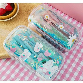 Bóp viết nước trong suốt nhũ kim tuyến
