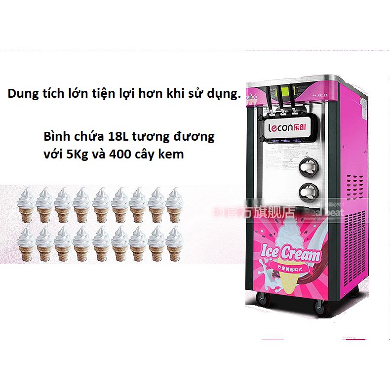 Máy làm kem LECON tự động và tươi ngon