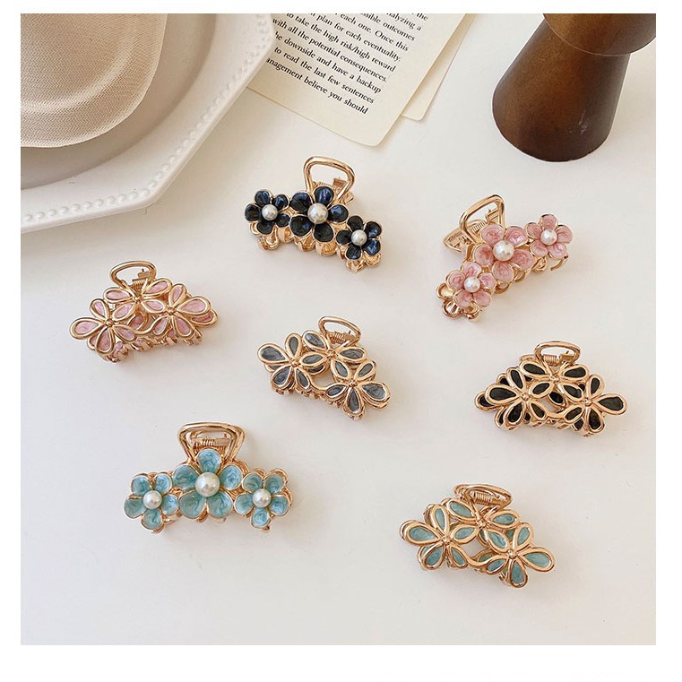 Kẹp Tóc Hình Hoa Đính Ngọc Trai Giả Thời Trang Dành Cho Nữ