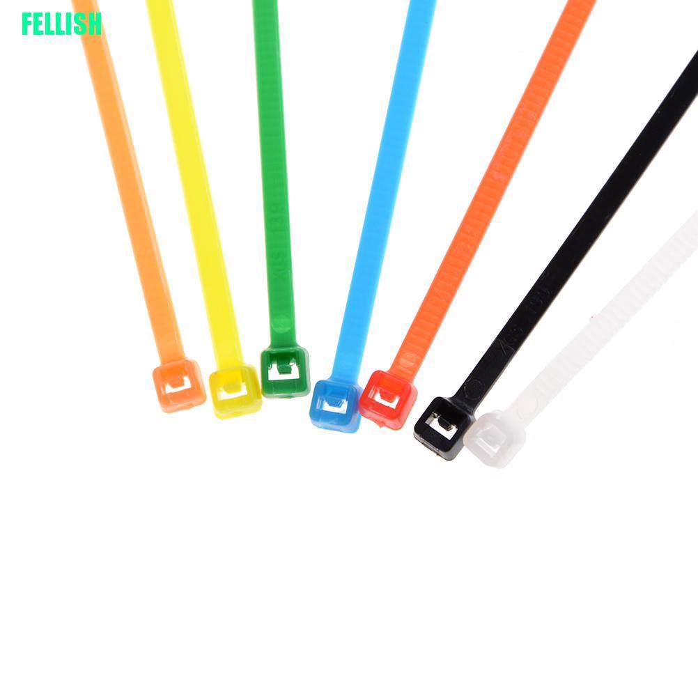 Bộ 100 dây rút nhựa nylon nhiều màu 3x100mm