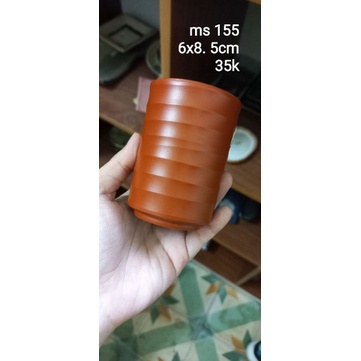Gốm NHẬT BẢN: Cốc đất đỏ nung tử sa (tokoname) form ố trúc – 155