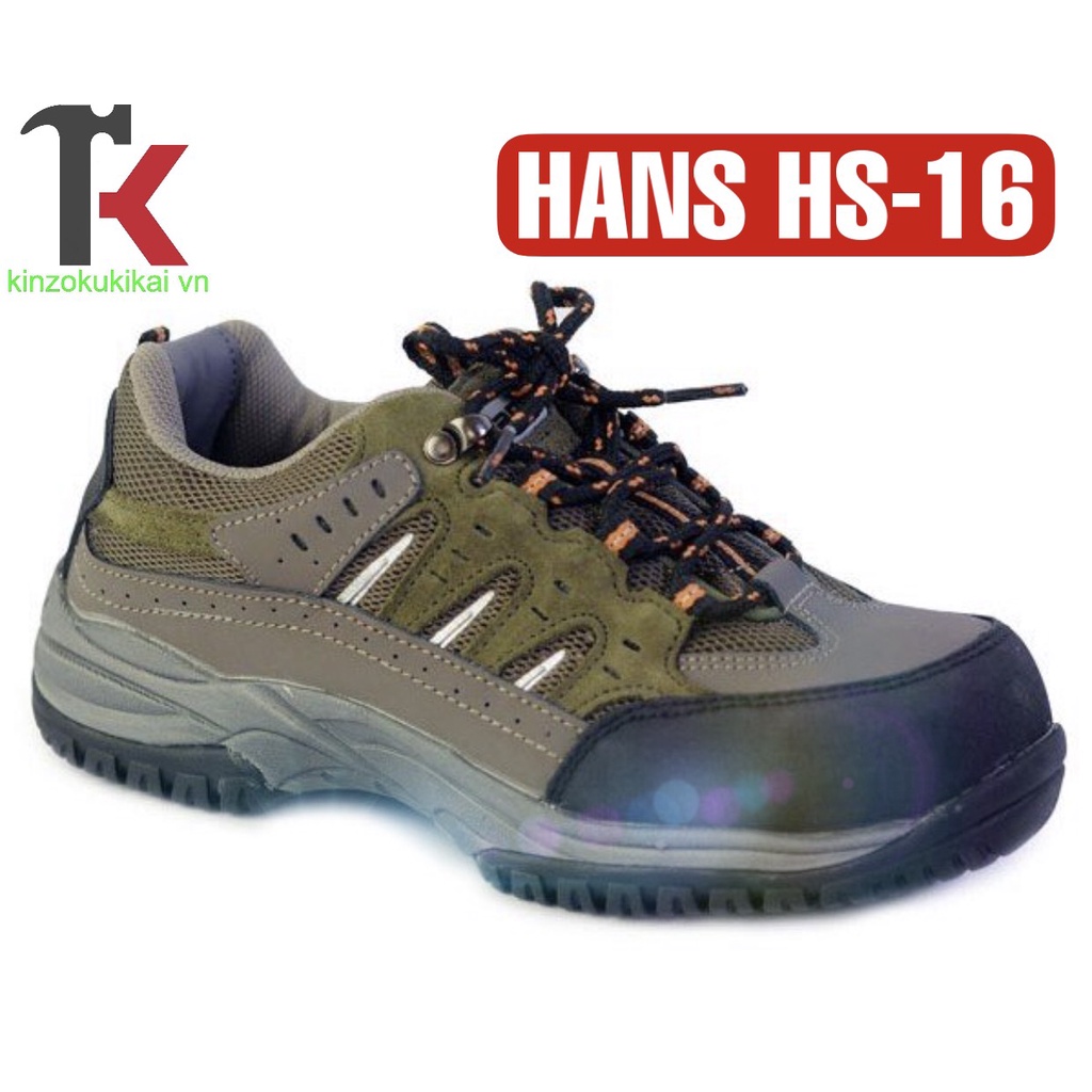 Giày Bảo Hộ Lao Động Hans Hs-16-1 ,giày bảo hộ lao động bằng da bò,chống đinh ,va đập ,trơn trượt