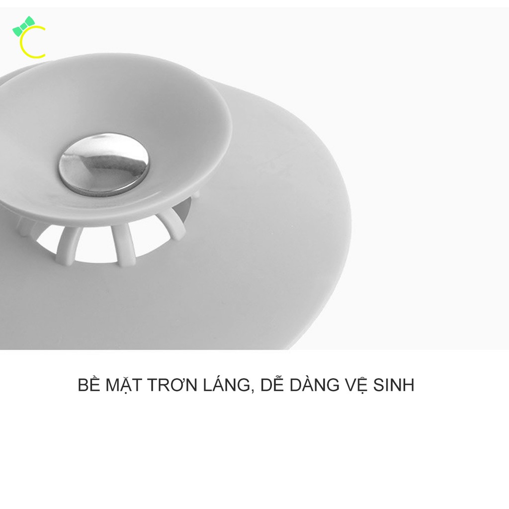 Nắp chặn rác ngăn mùi silicone - hình tròn - Cami - CMPK142