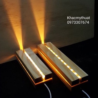 Đế đèn led gỗ