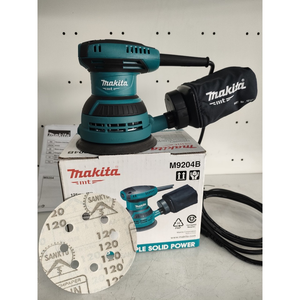 CHÍNH HÃNG - Máy chà nhám quỹ đạo tròn 240W Makita M9204B đường kính đĩa 125mm