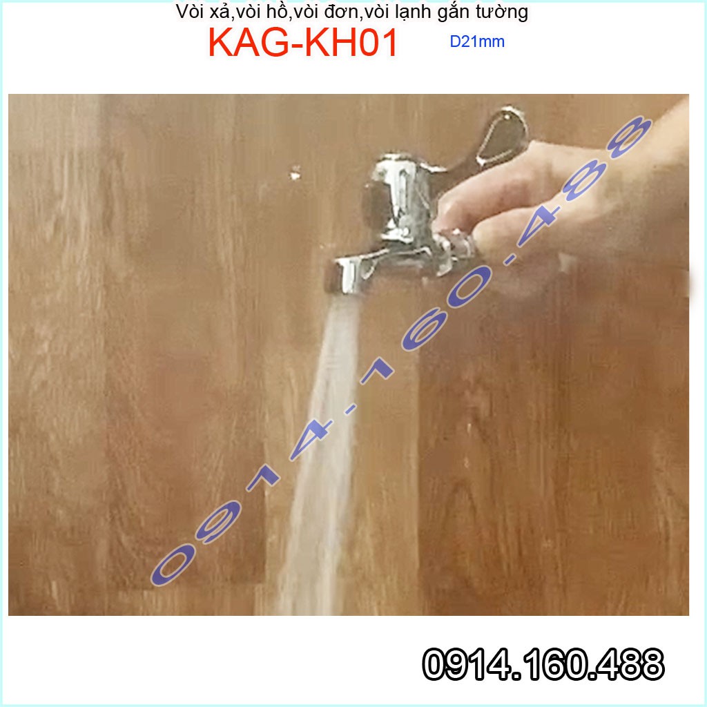 Vòi lạnh gắn tường KAG-KH01, vòi hồ D21, vòi xả sàn nước mạnh sử dụng tốt
