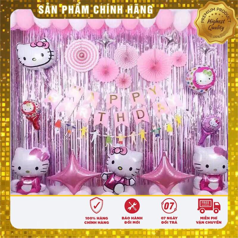 [Giảm 50%] Bộ bóng trang trí sinh nhật chủ đề Siêu anh hùng và Hellokitty cho bé - Mẫu mới 2019