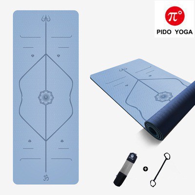 Thảm tập Yoga Định Tuyến Cao Cấp PIDO Chống trơn trượt - (Tặng kèm túi đựng và dây buộc)