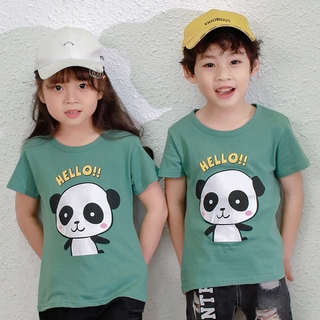 Áo Thun Tay Ngắn In Hình Gấu Trúc Dành Cho Bé Trai Gái