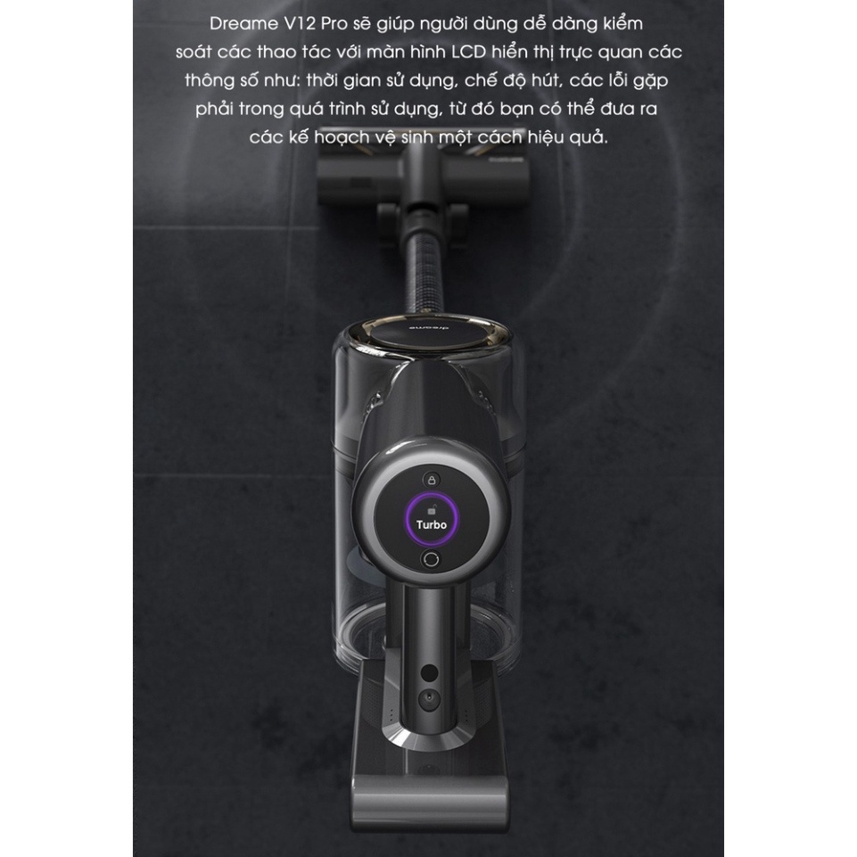 Máy Hút Bụi xách tay Không Dây đa chức năng Xiaomi Dreame V12 Pro Lực Hút 32.000 Pa Hàng Chính Hãng
