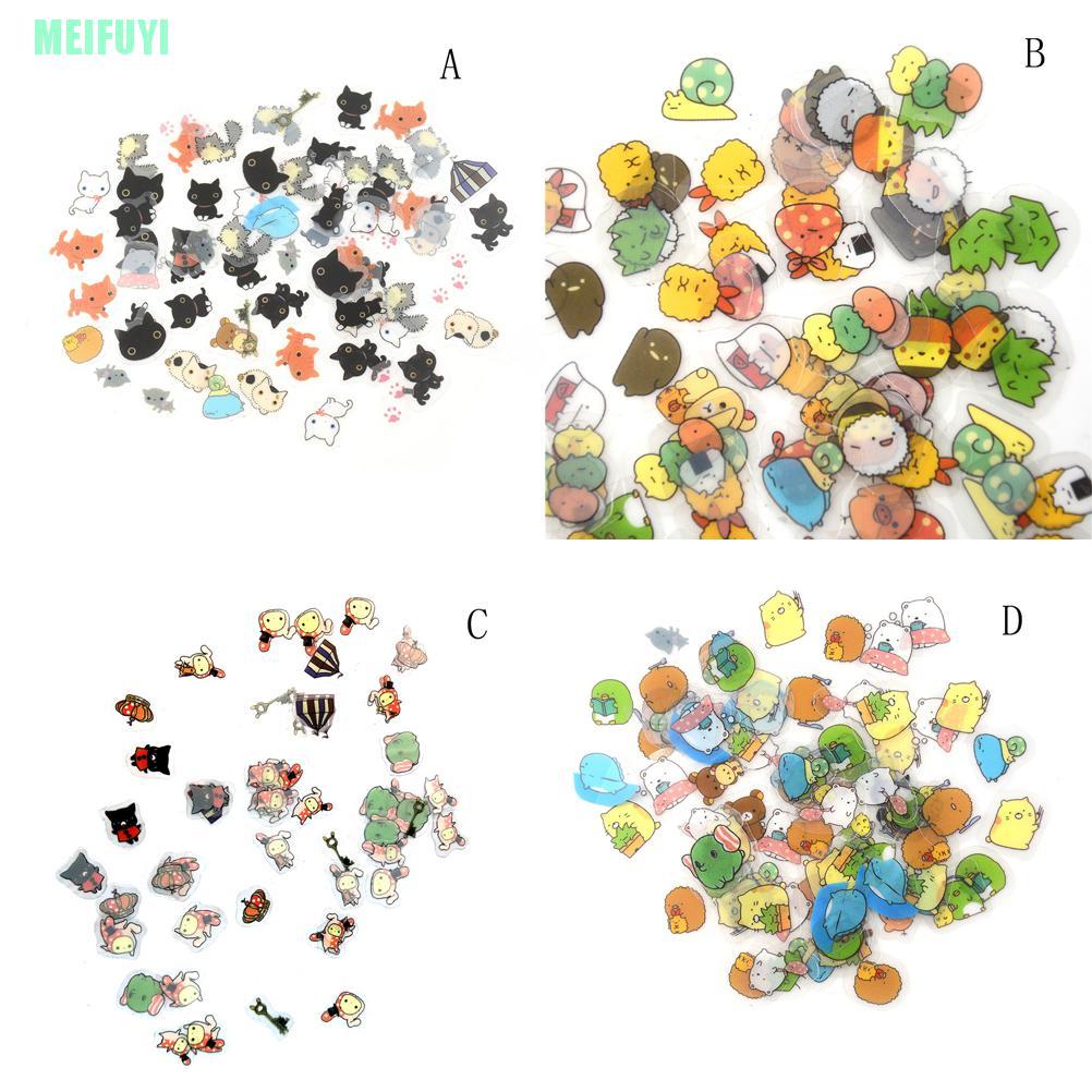 Set 80 Hình Dán Mini Dễ Thương Trang Trí Sổ Lưu Niệm