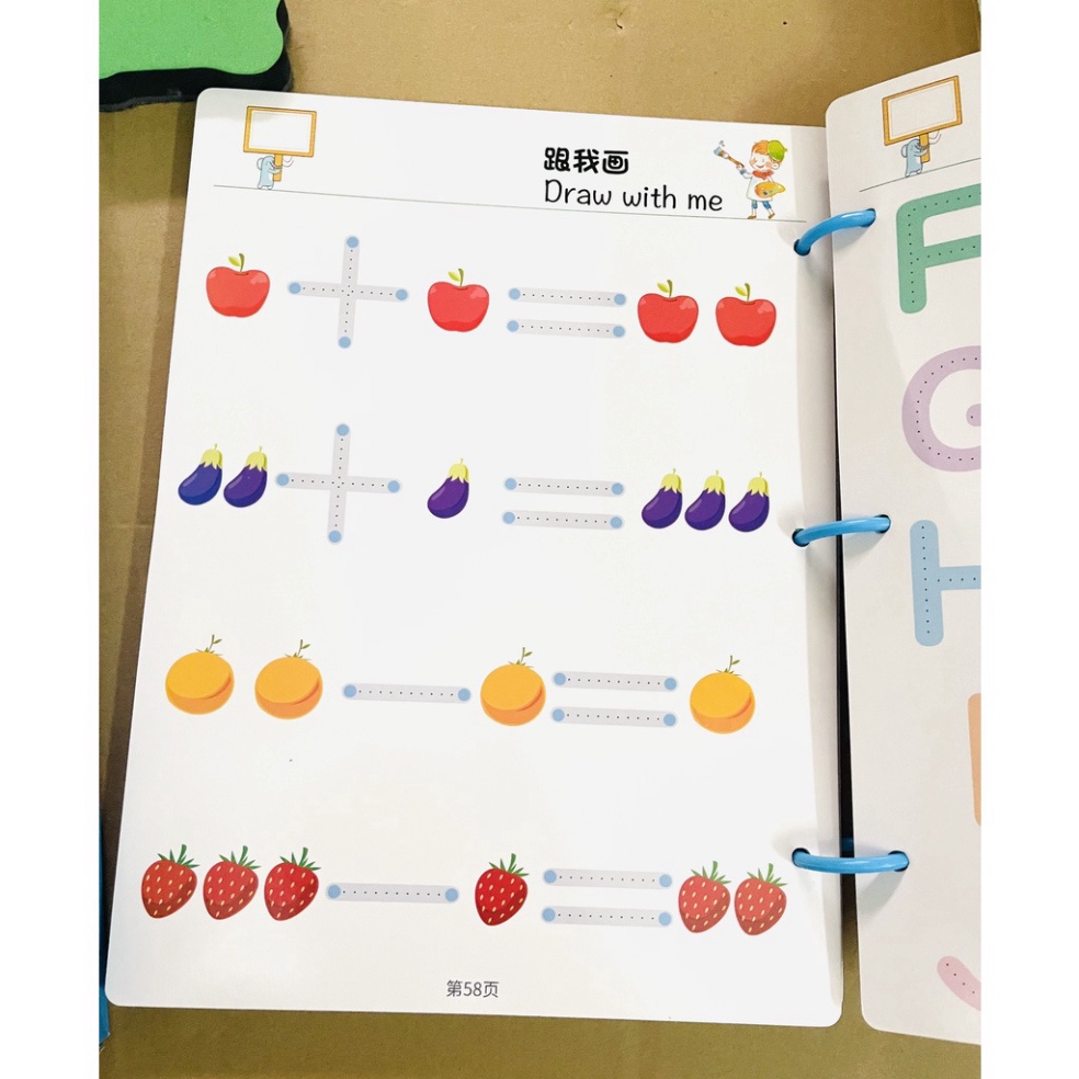 Tập tô vẽ thông minh xoá được - đồ chơi giáo dục toàn diện Montessori cho bé