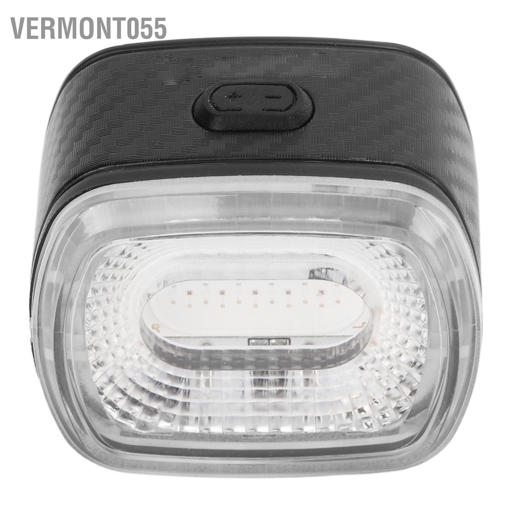 Vermont055 Đèn hậu xe đạp thông minh phanh tự động màu đen Cảm biến 5 chế độ USB Sạc IPX6 ABS chống nước PC 260mAh phía sau