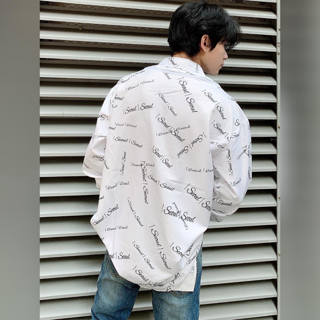 SƠ MI NAM DÂY KÉO, SƠ MI KIỂU NAM, SƠ MI CHỮ ĐƠN GIẢN, SƠ MI FORM RỘNG NAM - S1017 LJINSTORE | BigBuy360 - bigbuy360.vn
