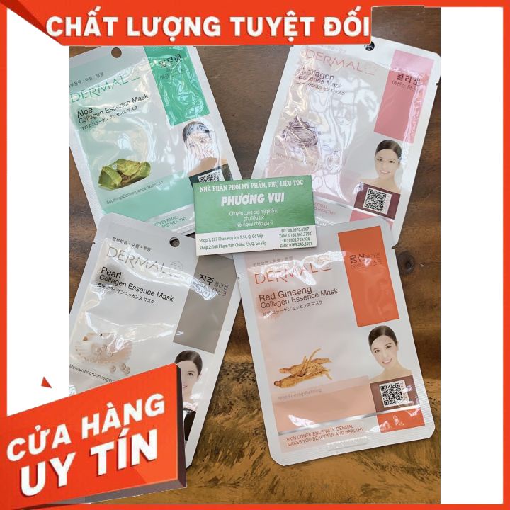 [CHÍNH HÃNG]Mặt nạ dưỡng da Dermal Hàn Quốc 23g | Nhiều màu | Mặt nạ Hàn Quốc dưỡng trắng da ,ngừa lão hóa,se khít chân