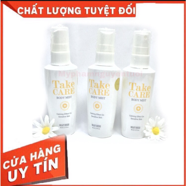 Xịt khoáng Milky Dress Take Care Face Mist  cho da nhạy cảm, mẩn đỏ, kích ứng 80ml