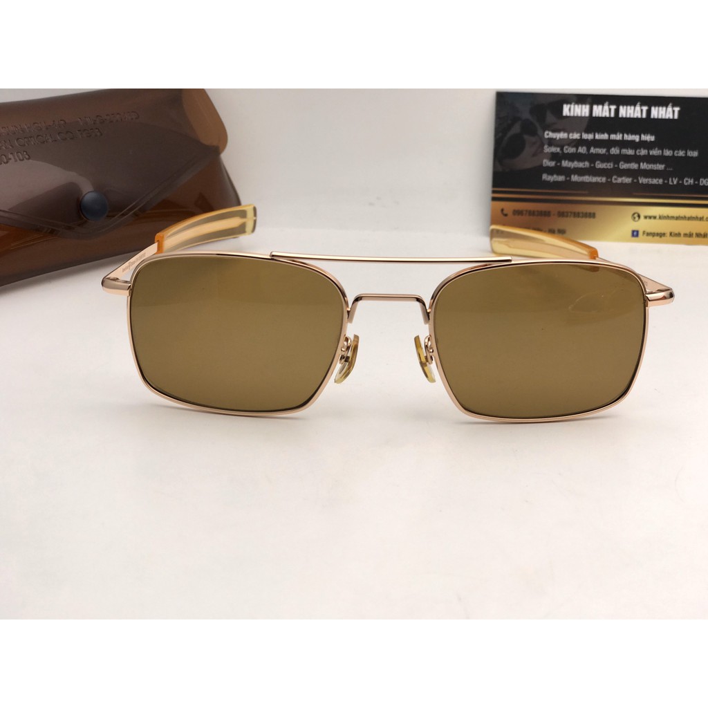 Kính cơn AO nam cao cấp - Mắt vuông - Khắc chìm 12k American | BigBuy360 - bigbuy360.vn